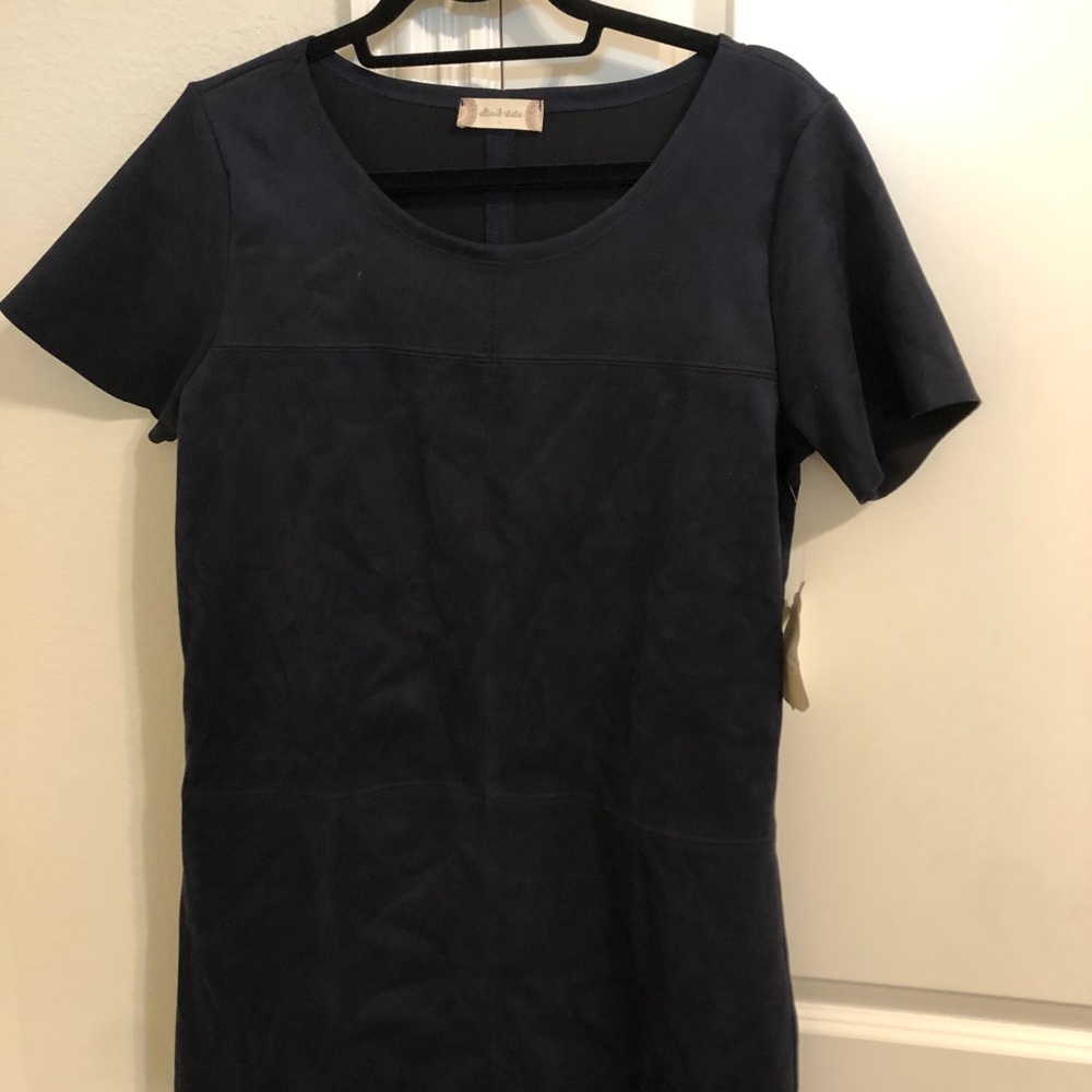 Suede t shirt dress